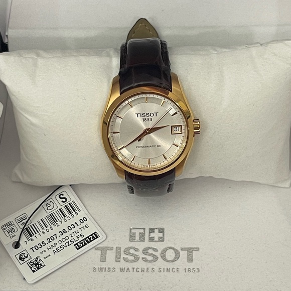 Tissot Couturier Automatic Silver Dial Ladies Watch T0352073603100 Brand New - Picture 1 of 4